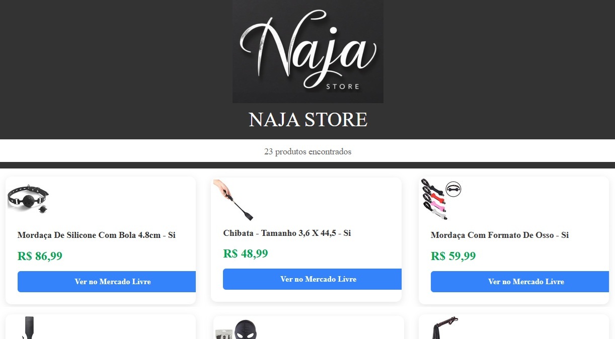 Rainha Naja Store produtos fetiche fetish